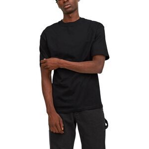 Jack Jones Black Cotton Men's T-Shirt